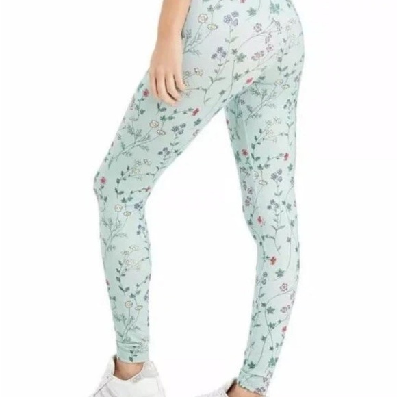 Like New adidas Floral Print Leggings - seafoam XL - Picture 3 of 8